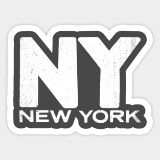 NY New York State Vintage Typography Sticker